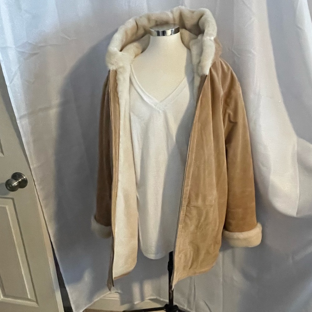 St. John’s Bay Suede Leather Furro Lining Jacket Size XL
